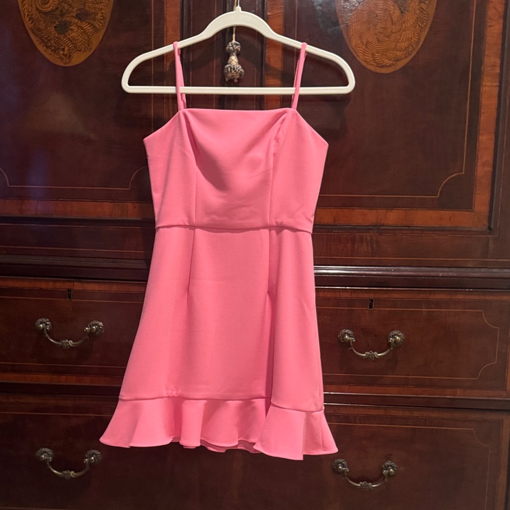 French Connection Whisper Frill Hem Dress Size 0 NWT